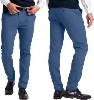 Mens Chino Pants Athletic-Fit Stretch Cotton Comfort Flat Front Casual Stretch Chino Pants All Waist 30W- 40W