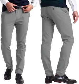 Mens Chino Pants Athletic-Fit Stretch Cotton Comfort Flat Front Casual Stretch Chino Pants All Waist 30W- 40W