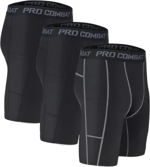 Men's Compression Shorts 3 Pack,Workout Shorts,Running Shorts,Training Quick Dry Athletic Shorts