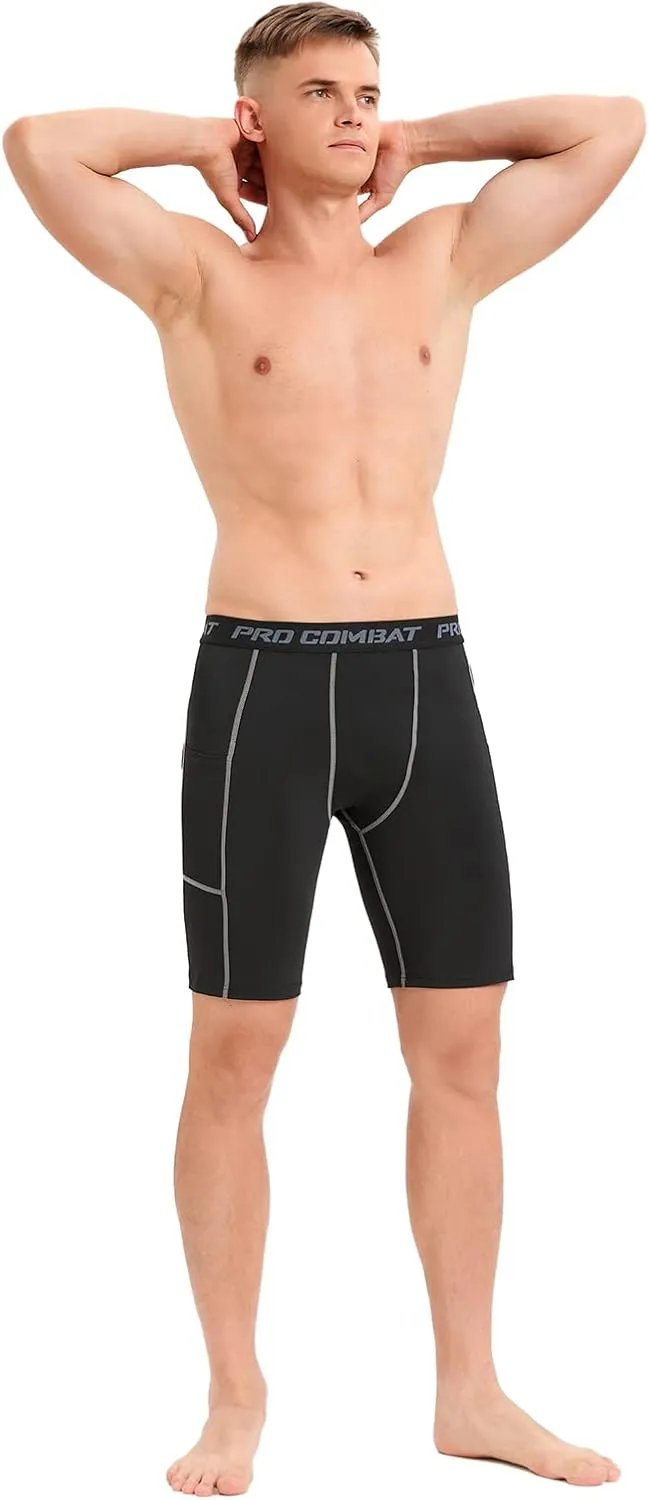 Men's Compression Shorts 3 Pack,Workout Shorts,Running Shorts,Training Quick Dry Athletic Shorts