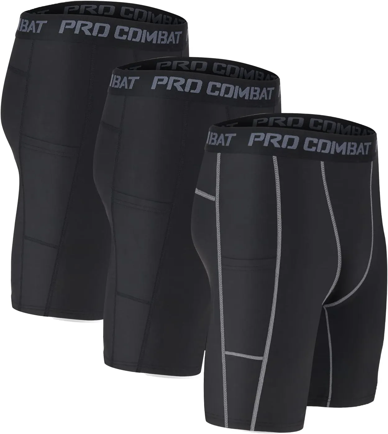 Men's Compression Shorts 3 Pack,Workout Shorts,Running Shorts,Training Quick Dry Athletic Shorts