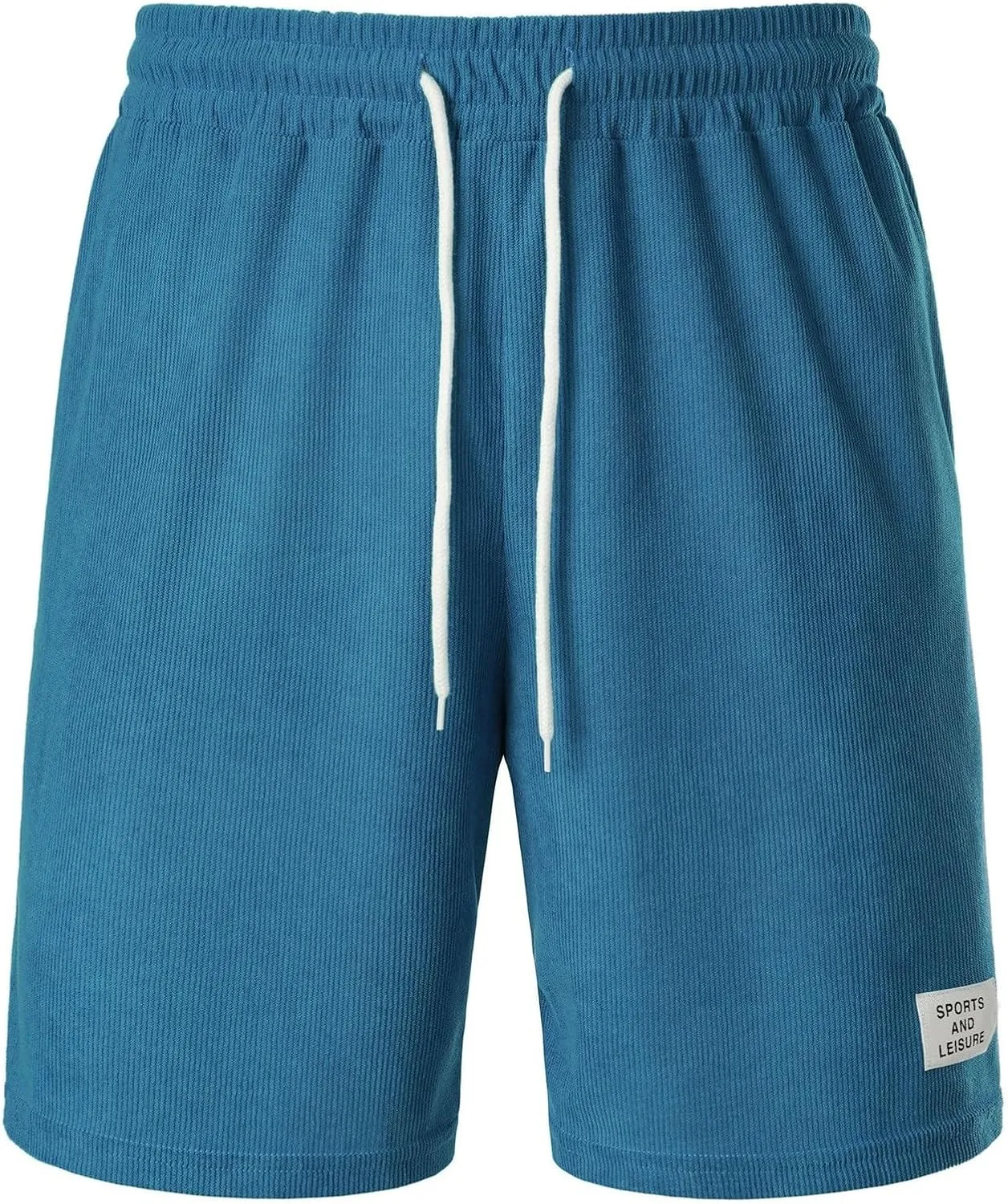 Men's Corduroy Shorts 2024 Casual Elastic Waist Drawstring Shorts Lightweight Summer Beach Shorts Active Track Shorts