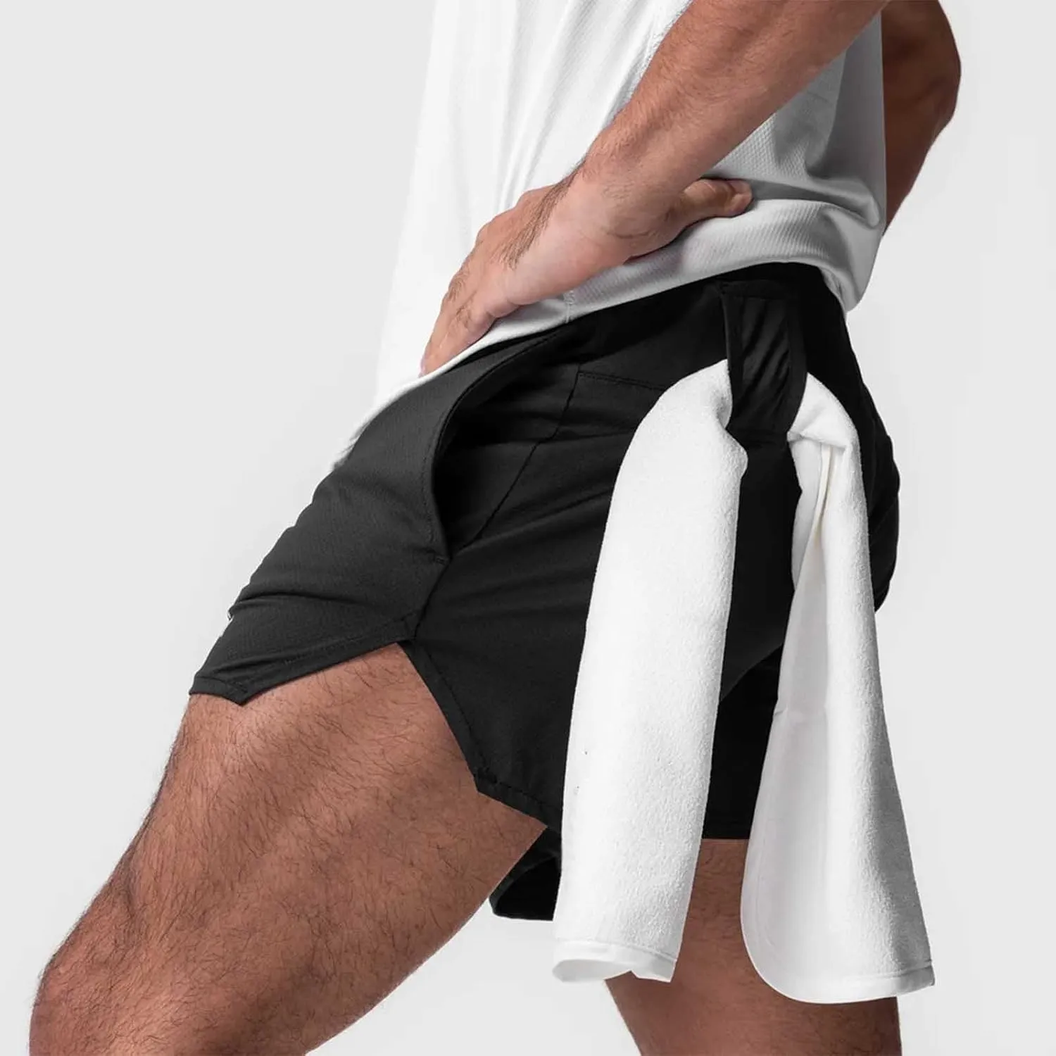 Mens Low Rise Split Shorts Quick Dry Gym Workout Shorts Boxers Shorts Cotton Sleep Shorts Running Athletic Shorts