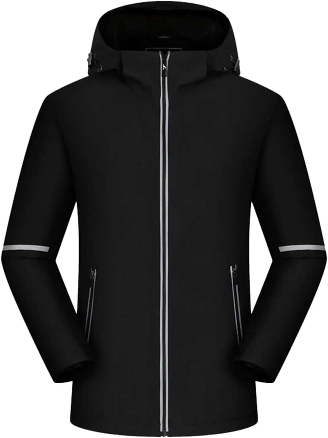 Mens Rain Jacket Waterproof Lightweight Packable Rain Shell Raincoat with Hood for Golf Hiking Mountain Jacket