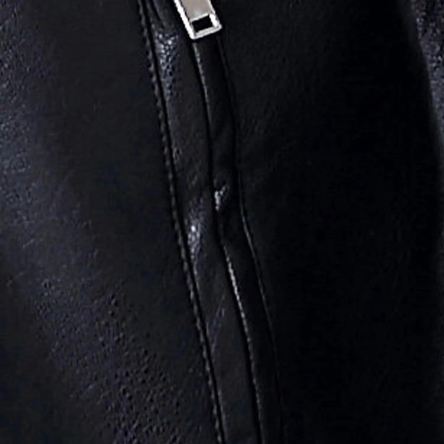 Men's Sherpa Lined Leather Jacket Fall Winter Warm Bomber Coat Plus Size Zip Up Outerwear Motorcycle Aviator Jackets