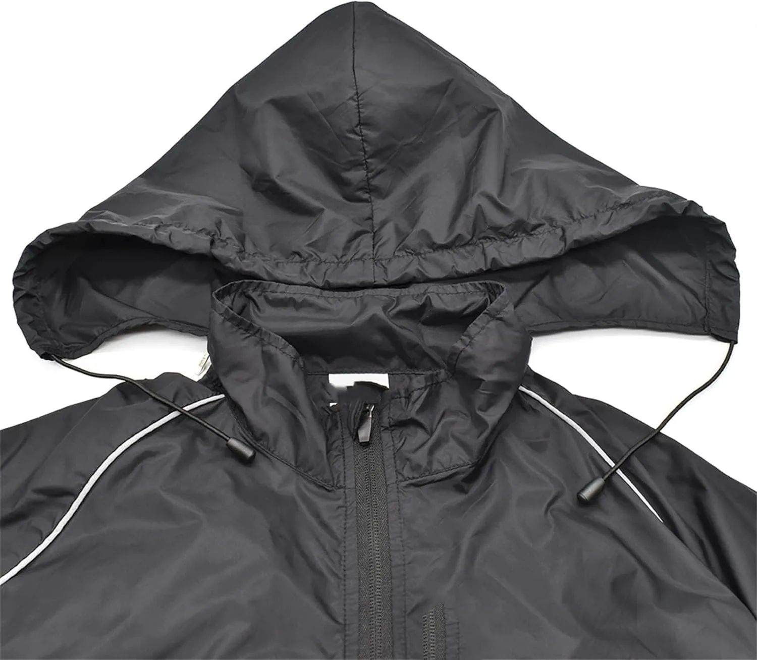 Men's Spring Cycling Hooded Long Sleeve Windbreaker Sweatshirt Breathable Reflective Cycling Jacket