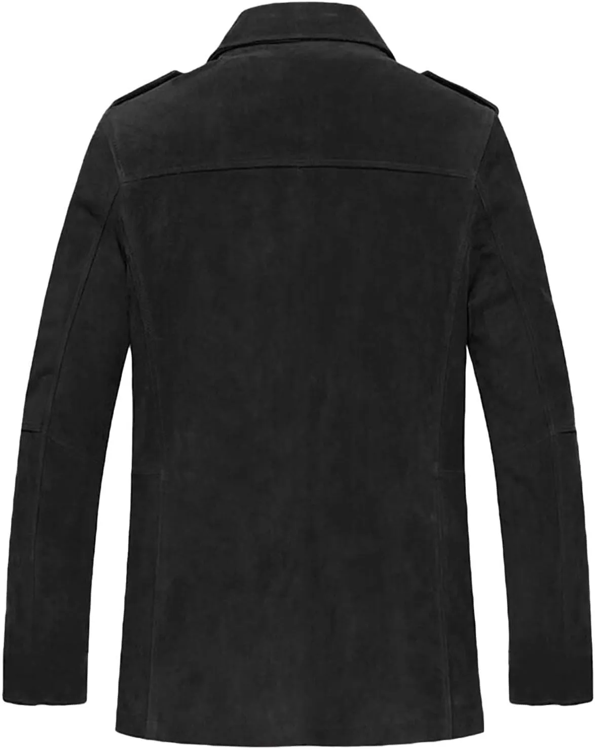 Mens Suede Jacket Vintage Faux Leather Jackets Button Down Winter Coats Sherpa Lined Truck Jacket Plus Size Outerwear