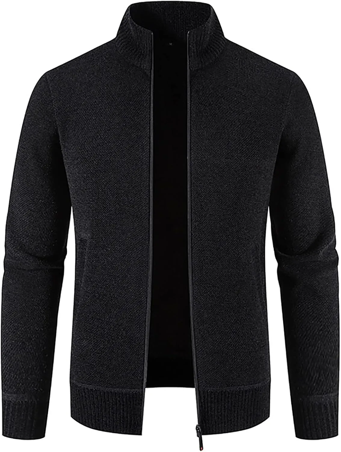 Mens Winter Jacket Mens Casual Jacket Fashion Long Sleeve Warm Solid Color Hooded Jackets Tops Faux Fur Lined Jacket