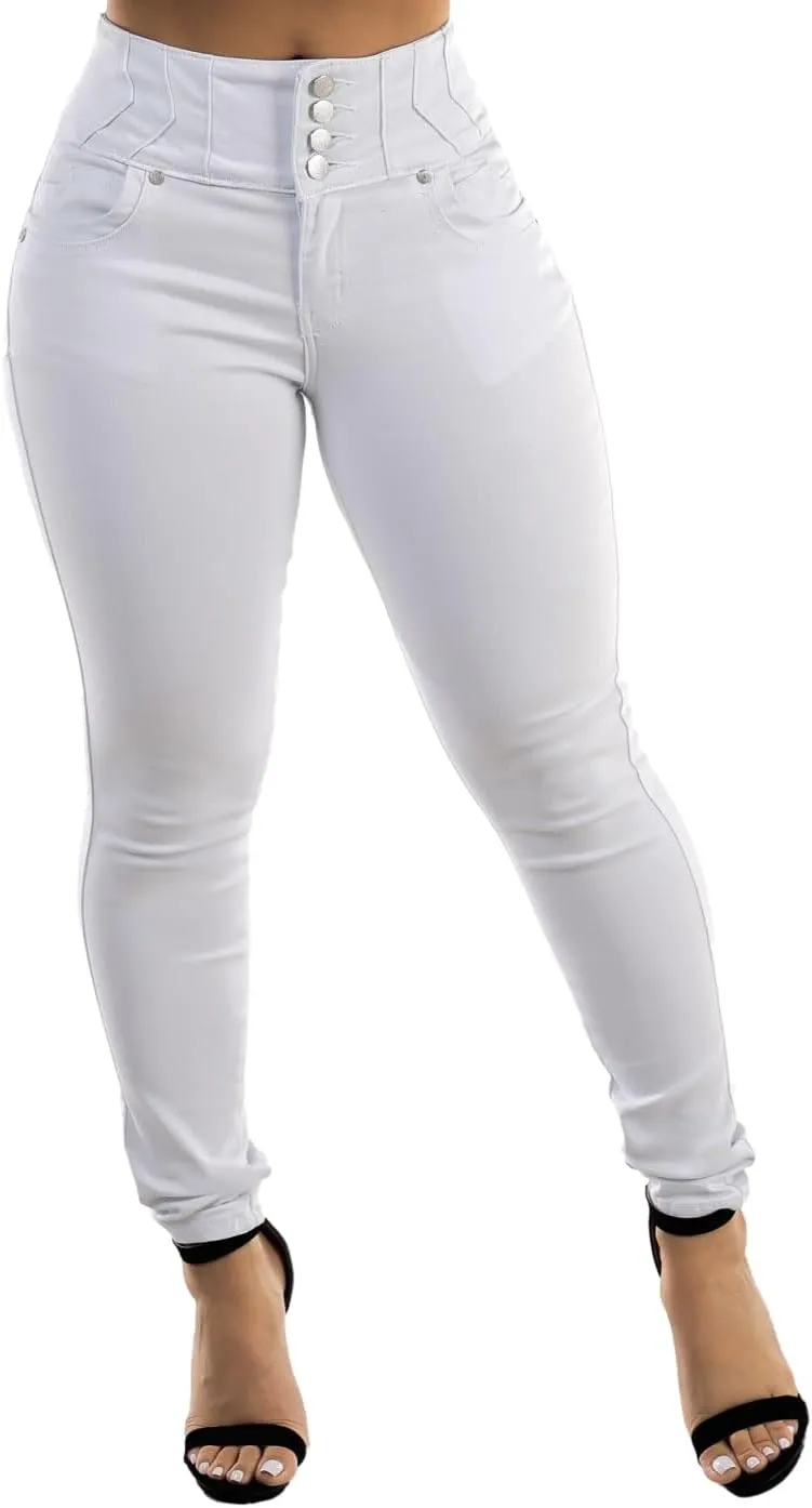 Moda Xpress High Waisted Butt Lifting Jeans for Women - Colombian Design Jeans Levanta Cola