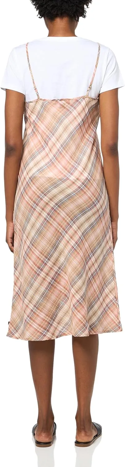Nautica Women's Slip Mixed Media Length Midi Dress