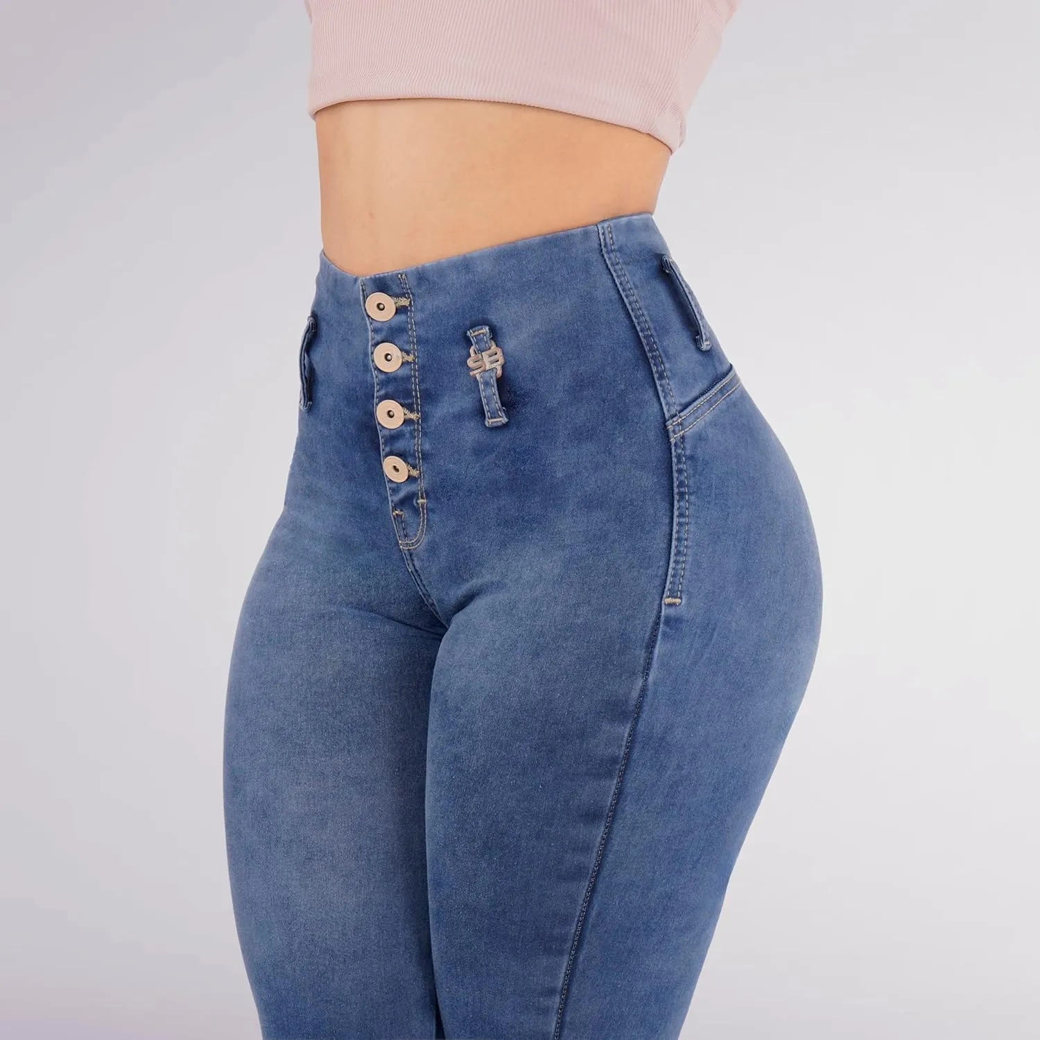 Pantalones Levanta Cola Colombian Butt Lifting High Waisted Jeans for Women