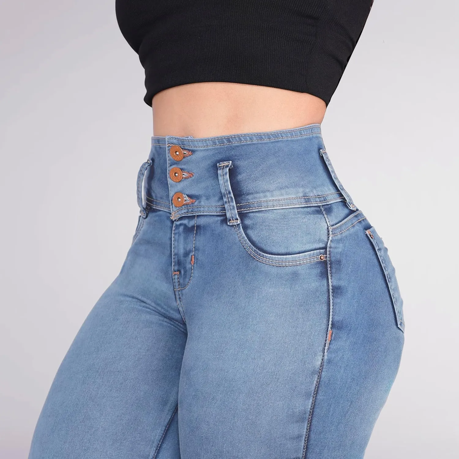 Pantalones Levanta Cola Colombian Butt Lifting High Waisted Jeans for Women