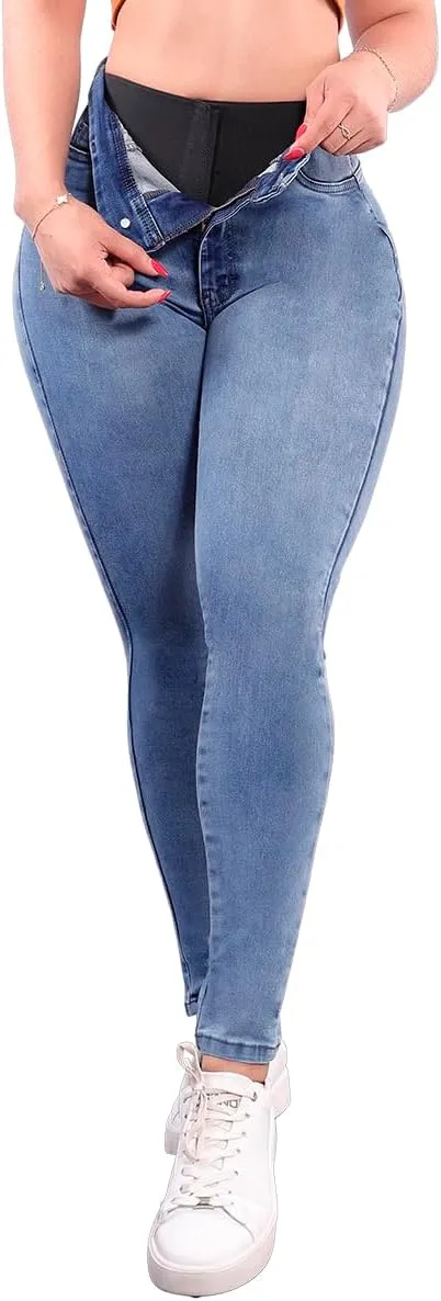 Pantalones Levanta Cola Colombian Butt Lifting High Waisted Jeans for Women