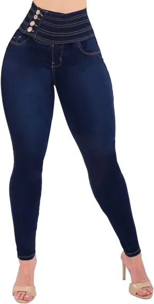 Pantalones Levanta Cola Colombian Butt Lifting High Waisted Jeans for Women
