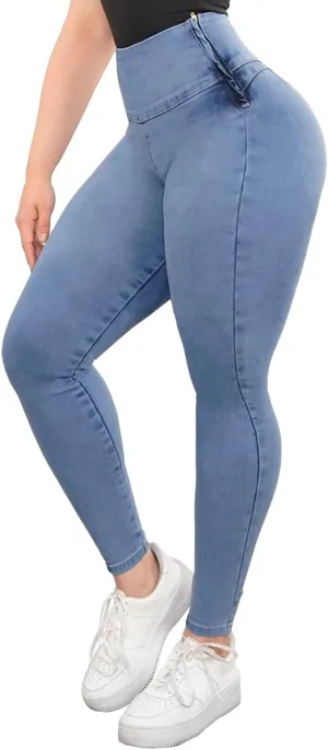 Pantalones Levanta Cola Colombian Butt Lifting High Waisted Jeans for Women