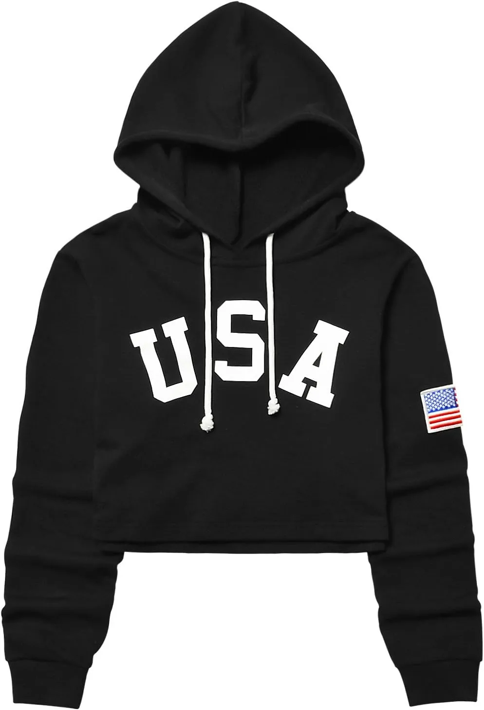 Perfashion Women Sweatshirt Crop Top Hoodie Long Sleeve Sweatshirts