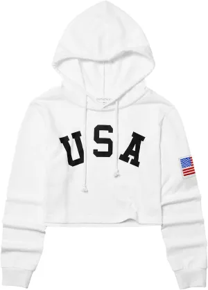 Perfashion Women Sweatshirt Crop Top Hoodie Long Sleeve Sweatshirts