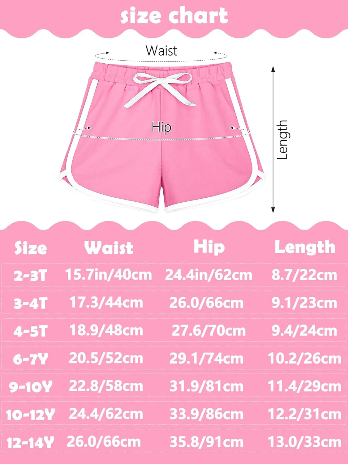 Resinta 5 Packs Girls Cotton Athletic Shorts Active Running Shorts Toddler Summer Shorts Dolphin Dolphin Yoga Shorts