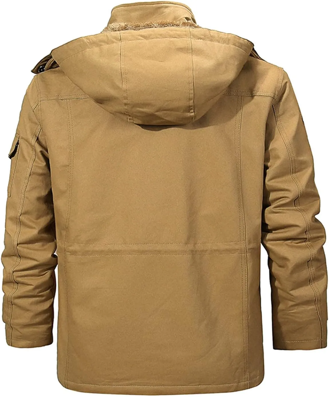 RTRDE Mens Coat Winter Jacket Military Tactial Fleece Lined Thick Work Coats Warm Cargo Hooded Jackets Coat, XL-4XL