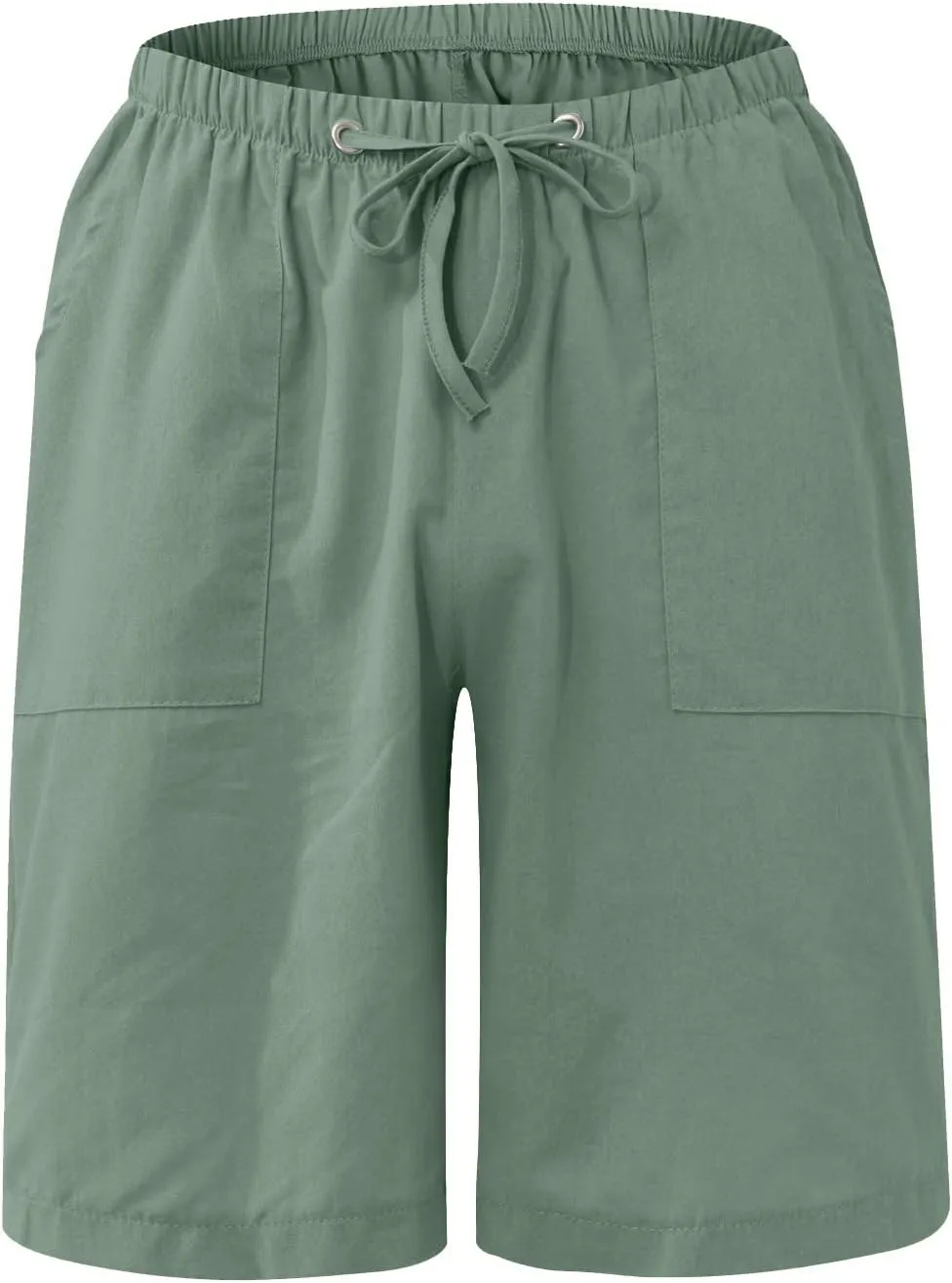 Running Shorts for Men Cotton Linen Shorts Drawstring Elastic Waist Shorts with Pockets Comfy Basketball Shorts
