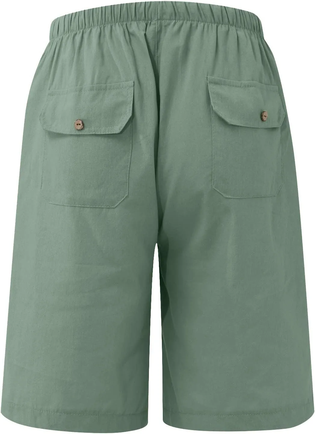 Running Shorts for Men Cotton Linen Shorts Drawstring Elastic Waist Shorts with Pockets Comfy Basketball Shorts