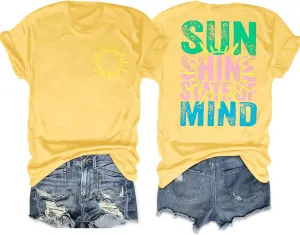 Salty Beach Oversized Shirt Women Hawaiian Beach Shirts Sunshine Graphic Tee Summer Vacation Tees Tops