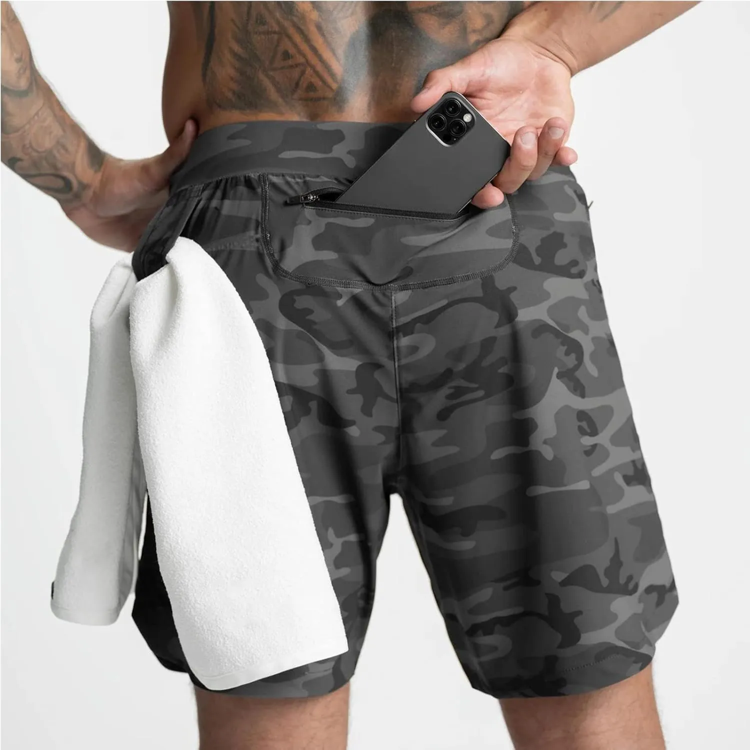 Shorts Men's Running Sports Training Fitness Shorts Jogging Shorts Quick Dry Breathable Lightweight Sports Shorts