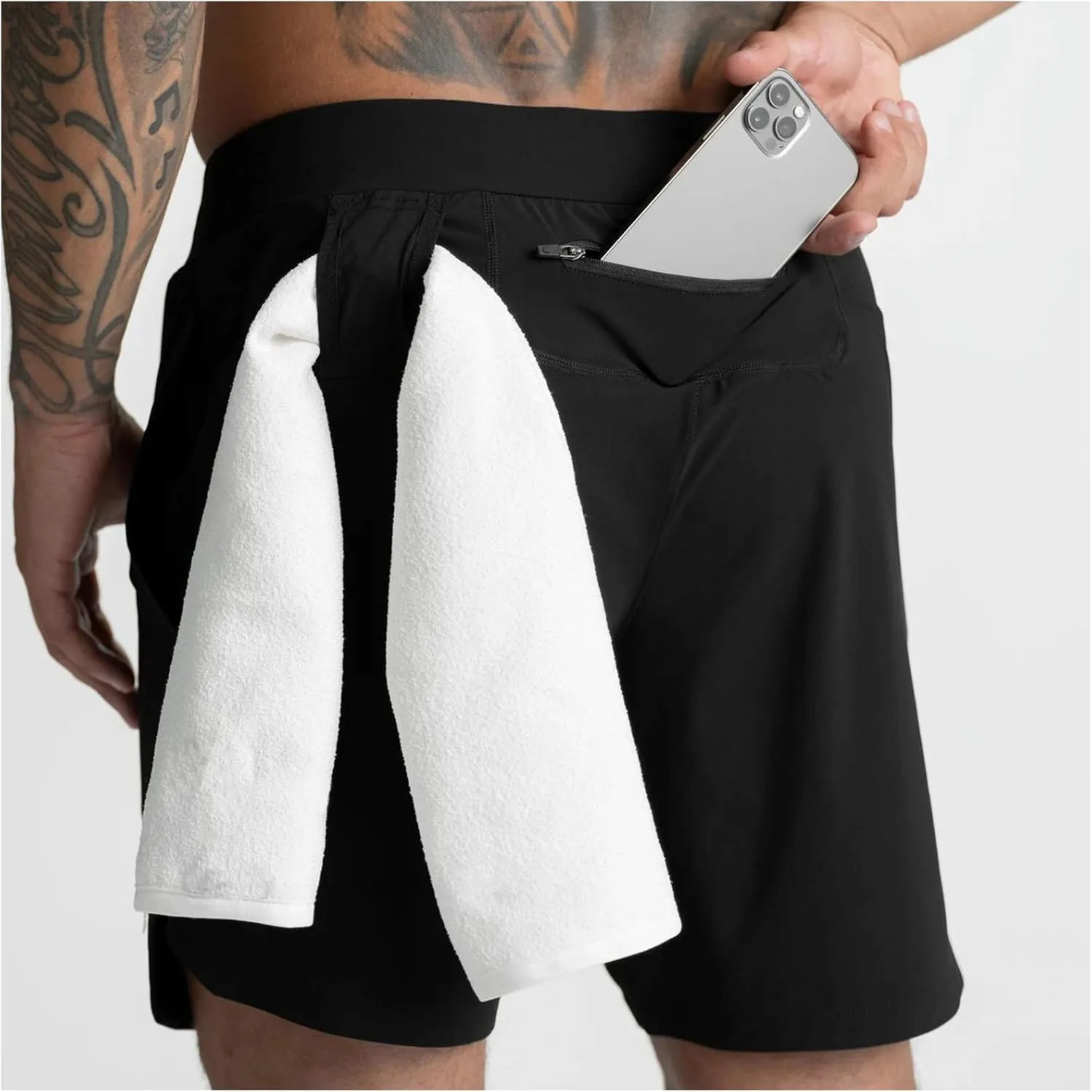 Shorts Men's Running Sports Training Fitness Shorts Jogging Shorts Quick Dry Breathable Lightweight Sports Shorts