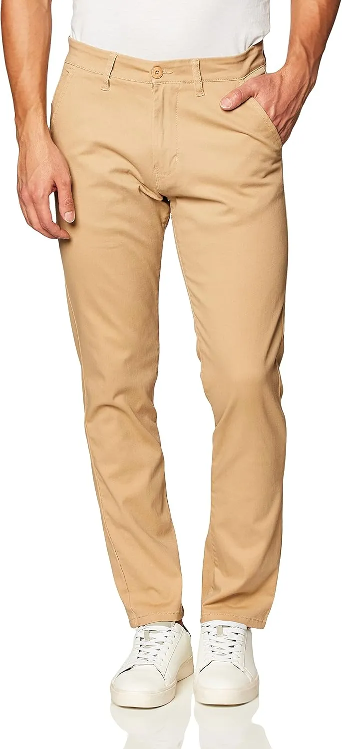 Southpole Men's Flex Stretch Basic Long Chino Pants