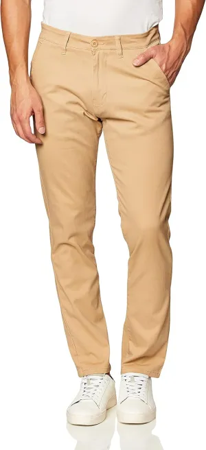 Southpole Men's Flex Stretch Basic Long Chino Pants