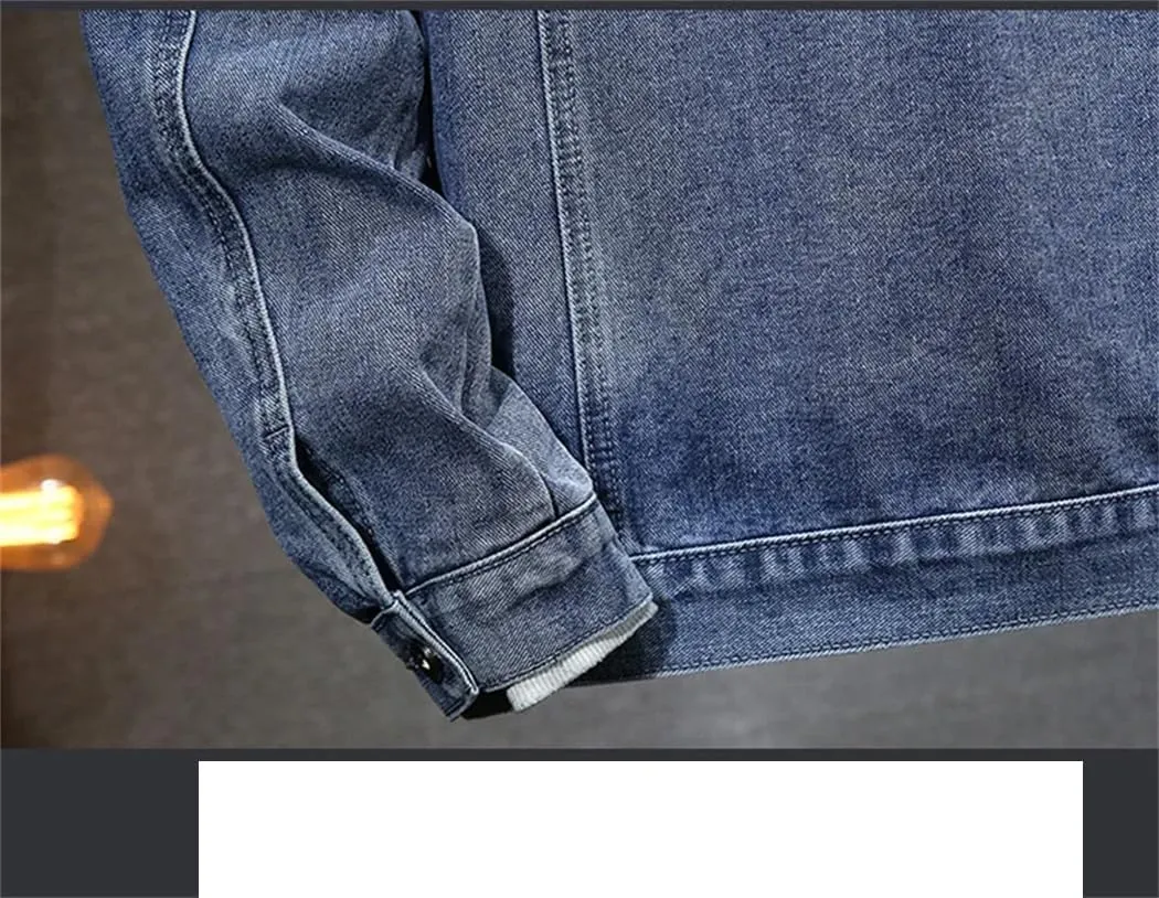 Spring Men's Hooded Denim Jacket Casual Fashion Sport Denim Jacket