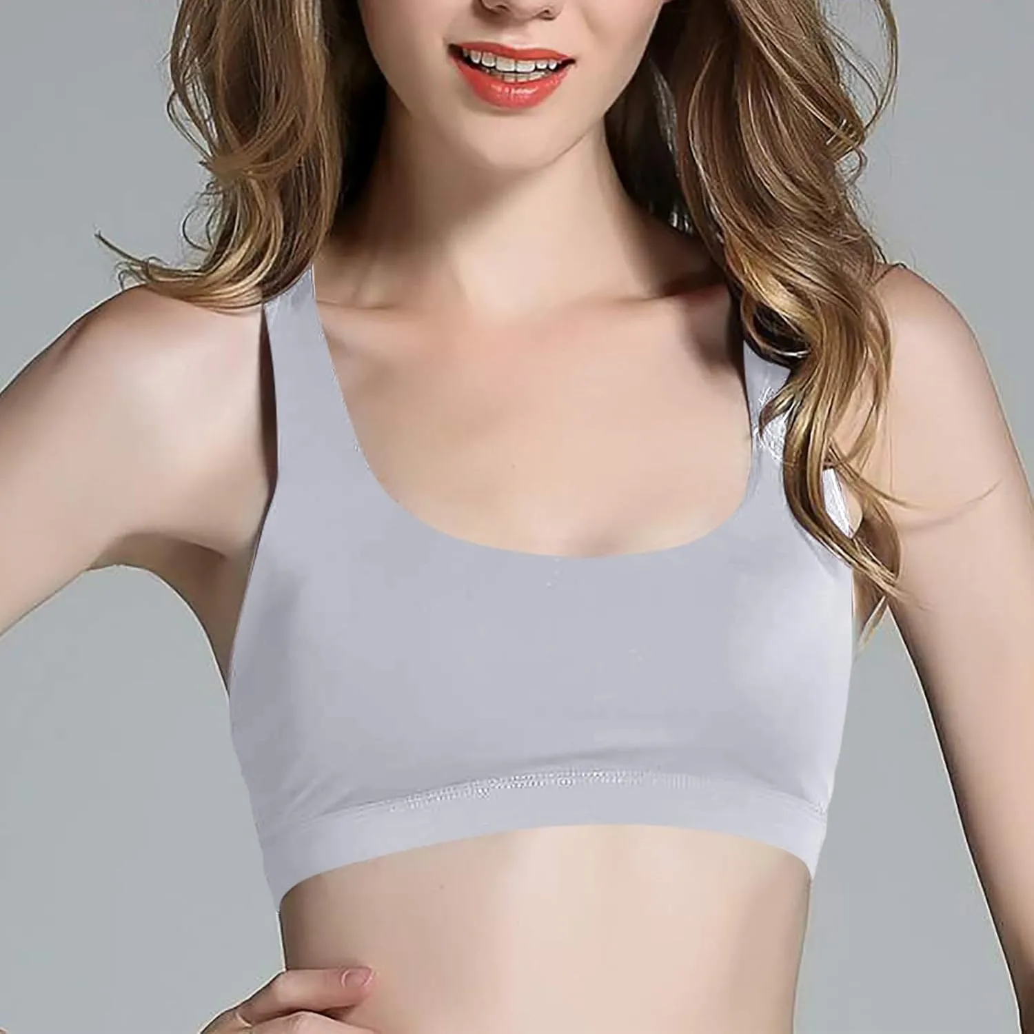 Strappy Sports Bras for Women Criss Cross Back No Underwire Gym Bra Quick Dry Yoga Workout Cami Top Bralettes