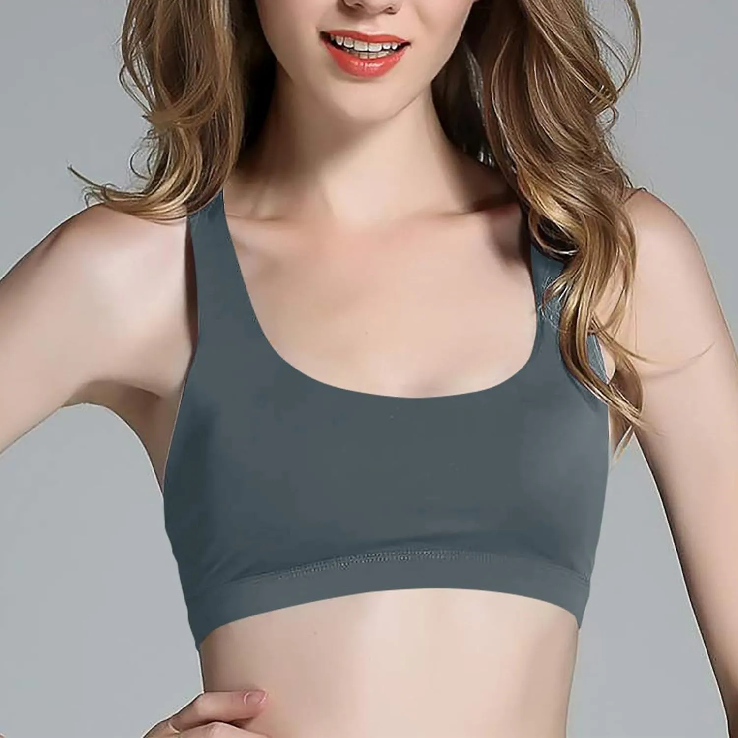 Strappy Sports Bras for Women Criss Cross Back No Underwire Gym Bra Quick Dry Yoga Workout Cami Top Bralettes