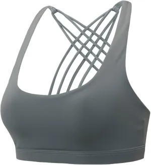 Strappy Sports Bras for Women Criss Cross Back No Underwire Gym Bra Quick Dry Yoga Workout Cami Top Bralettes