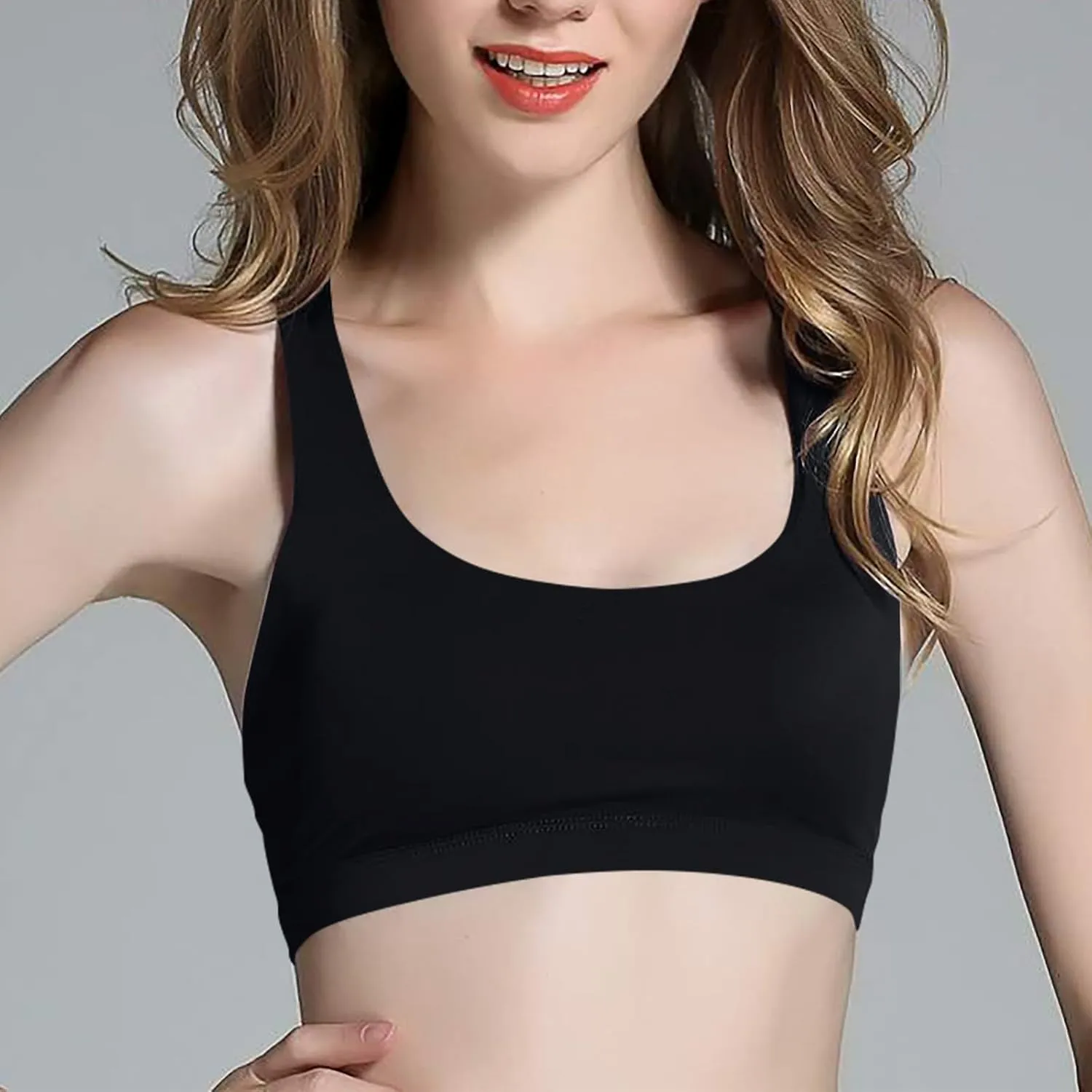 Strappy Sports Bras for Women Criss Cross Back No Underwire Gym Bra Quick Dry Yoga Workout Cami Top Bralettes