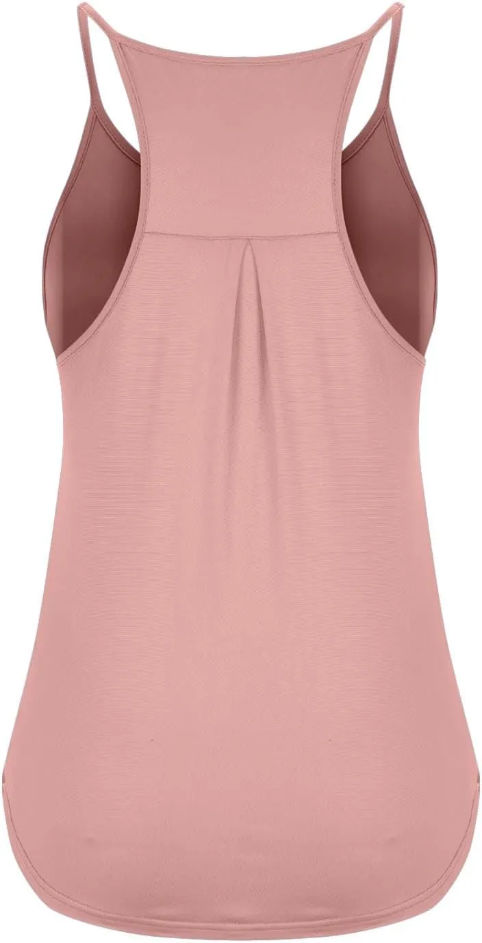 Summer Racer Back Soft Yoga Tank Tops Women Scoop Neck Sleeveless Workout Shirts Casual Comfy Running Gym Cami Top