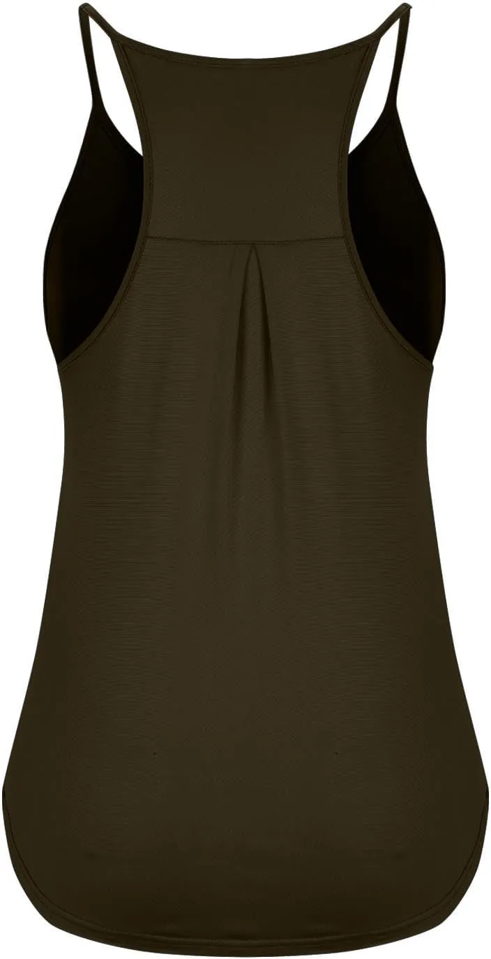 Summer Racer Back Soft Yoga Tank Tops Women Scoop Neck Sleeveless Workout Shirts Casual Comfy Running Gym Cami Top
