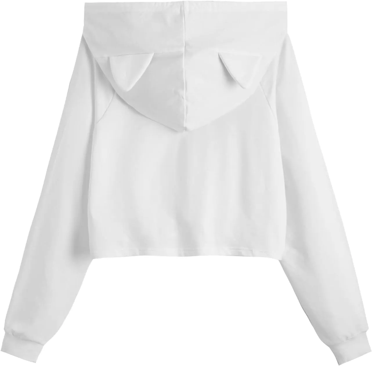 SweatyRocks Women's Long Sleeve Hoodie Crop Top Cat Print Sweatshirt