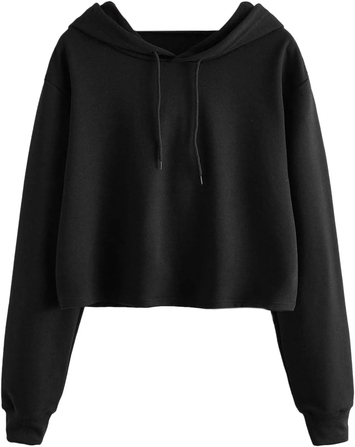 SweatyRocks Women's Long Sleeve Hoodie Crop Top Cat Print Sweatshirt