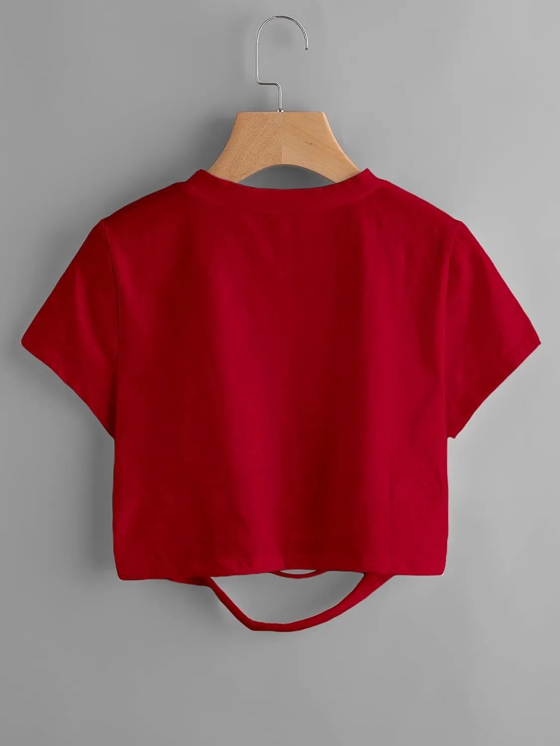 SweatyRocks Women's Short Sleeve Cutout Tee Shirt Distressed Crop Top