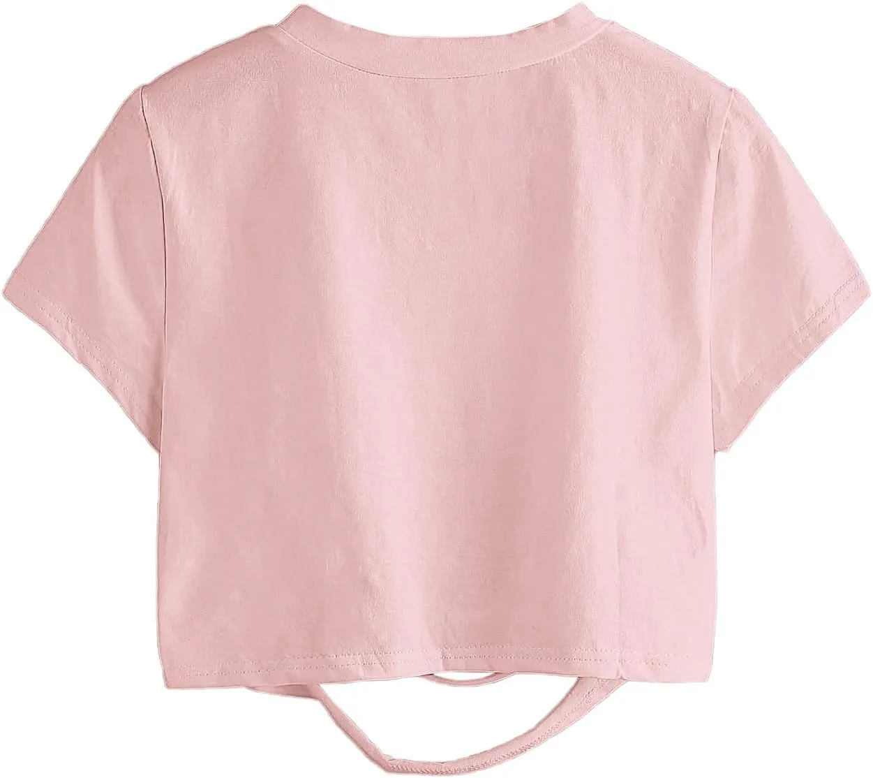 SweatyRocks Women's Short Sleeve Cutout Tee Shirt Distressed Crop Top