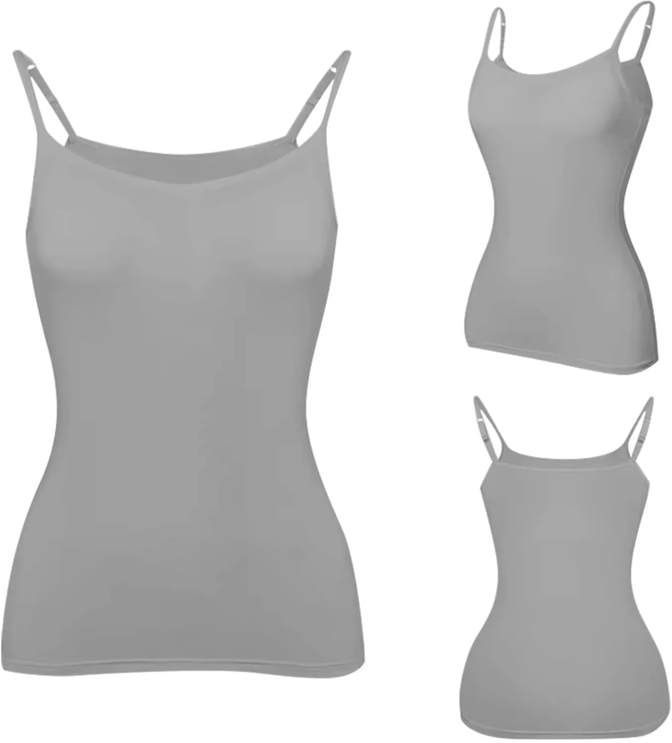 Tank Tops with Built in Shelf Bras for Women Adjustable Spaghetti Strap Camisole Top Workout Beach Basic Undershirts
