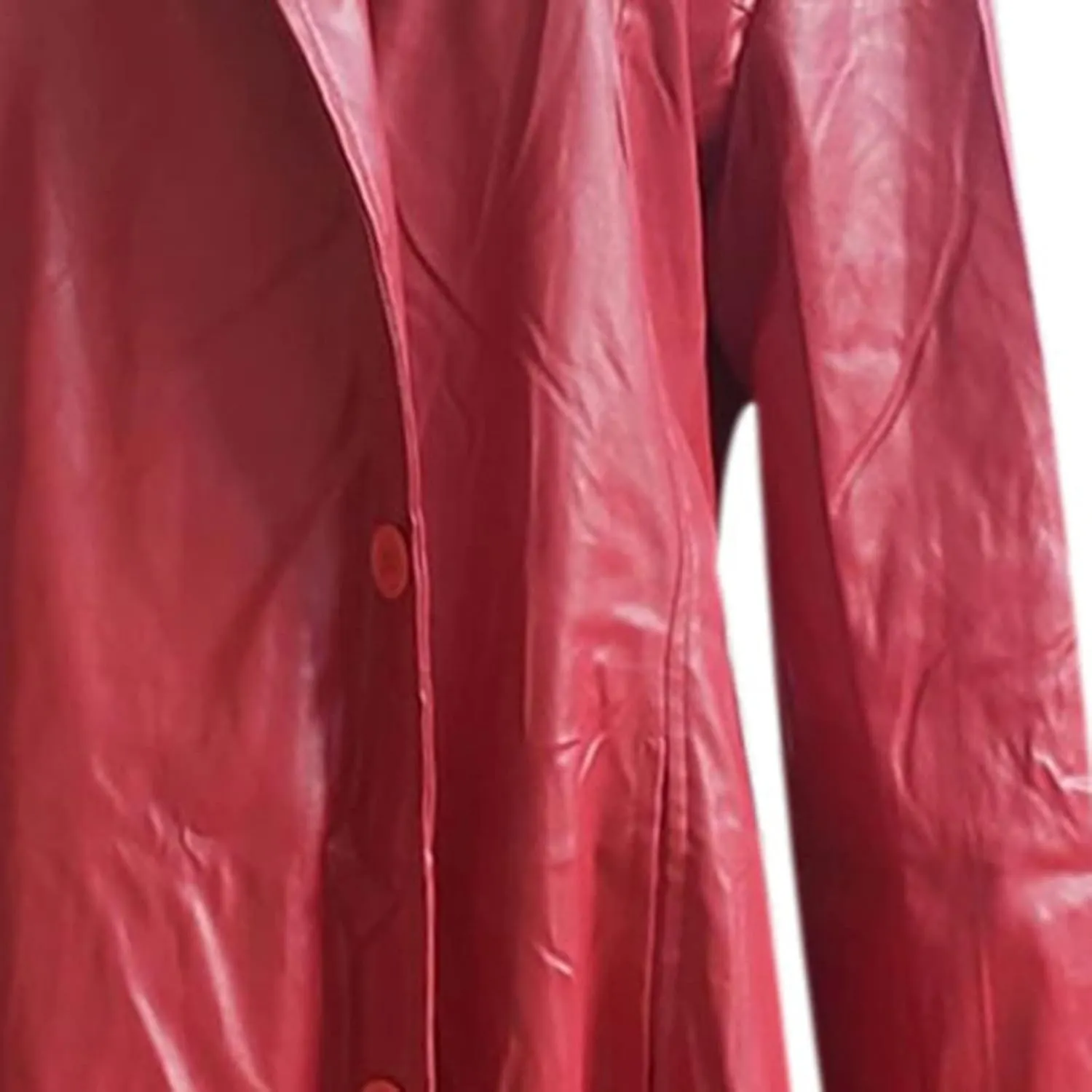 Thatrich Motorcycle Jacket Men Full Length Faux Leather Jackets Vintage Classic Trench Coat Steampunk Overcoat Winter Outwear