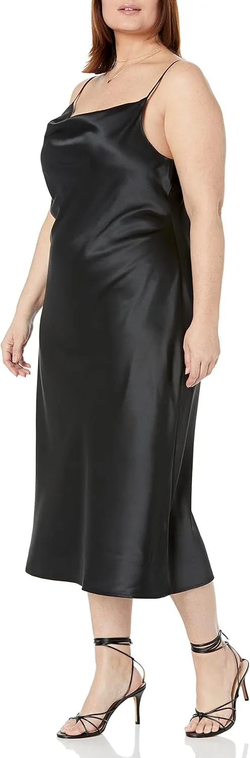 The Drop Women's Scarlett Cowl-Neck Slip Dress