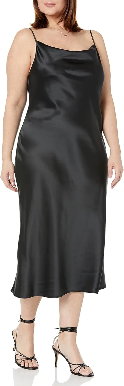The Drop Women's Scarlett Cowl-Neck Slip Dress