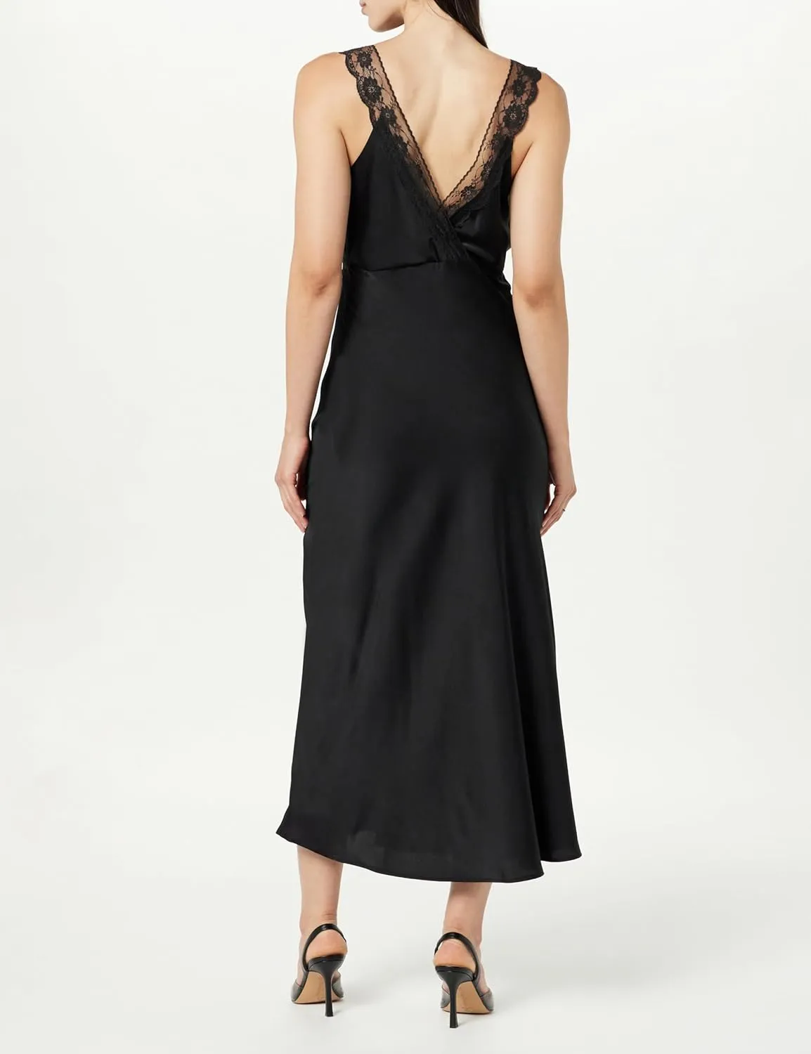 The Drop Women's Valentina Lace-Trimmed Slip Dress
