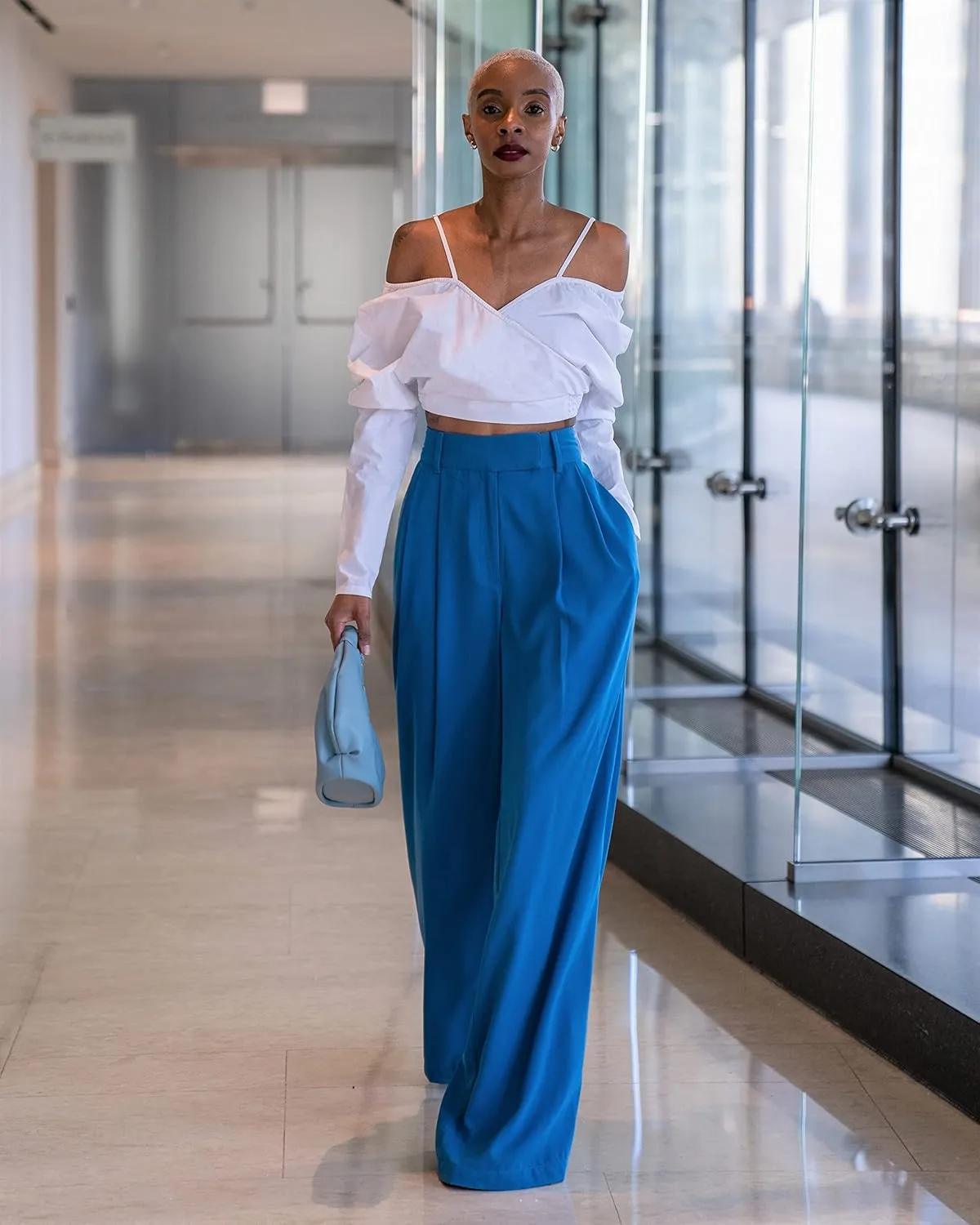The Drop Women's White Off Shoulder Draped Crop Top by @Signedblake