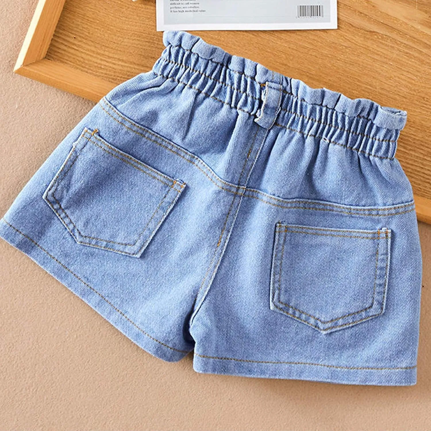 Toddler Baby Girls Casual Denim Shorts Summer High Waisted Jeans Short