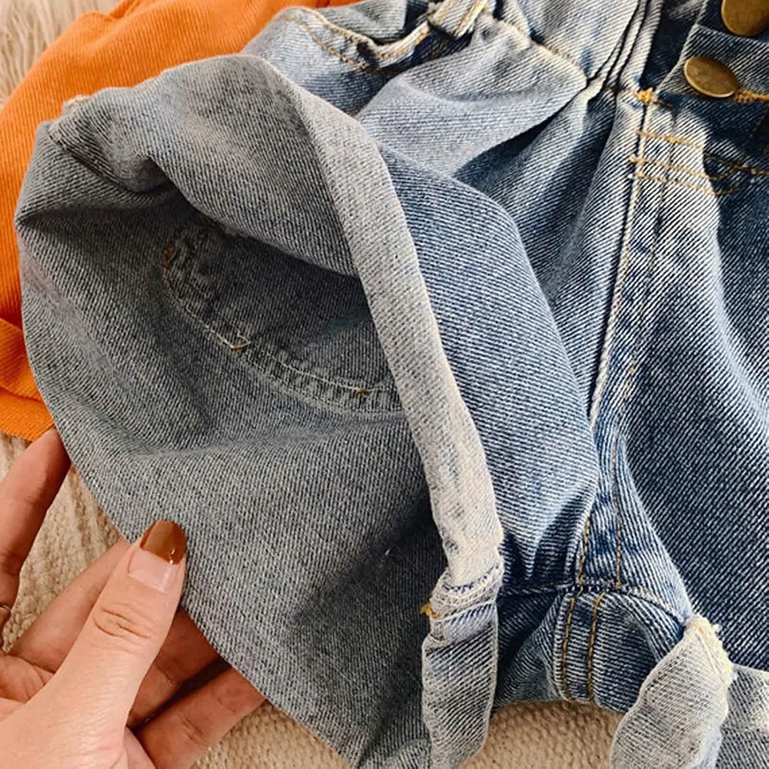 Toddler Baby Girls Casual Denim Shorts Summer High Waisted Jeans Short