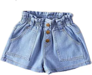 Toddler Baby Girls Casual Denim Shorts Summer High Waisted Jeans Short